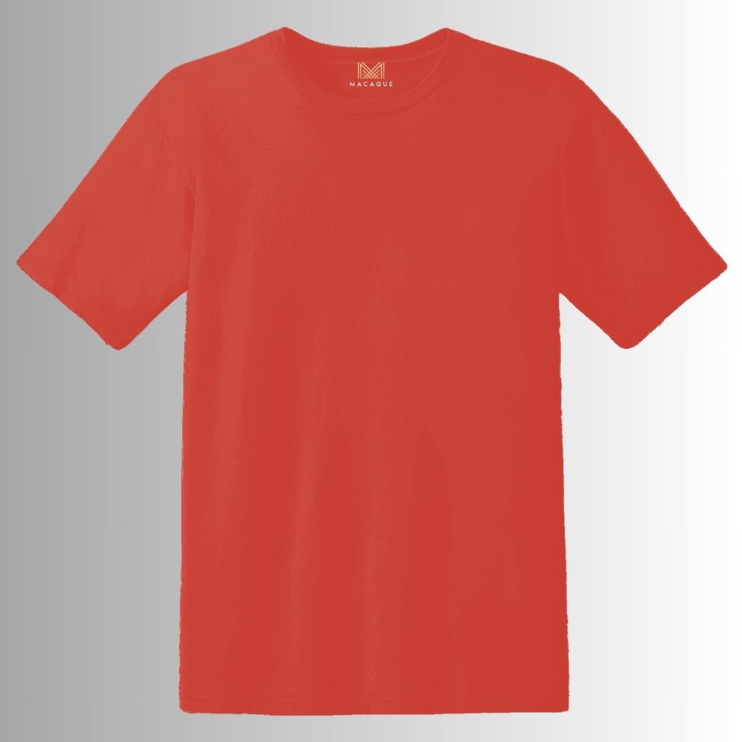 Men's Classic Round Neck Tshirt Brick Red