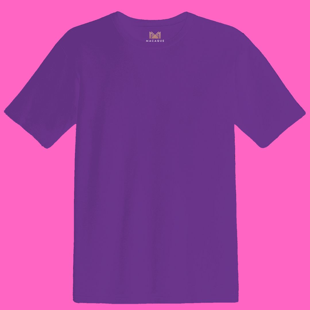 Men's Classic Round Neck Tshirt Purple