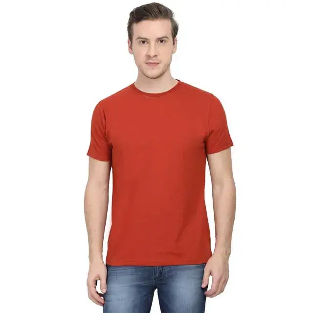 Men's Classic Round Neck Tshirt Brick Red