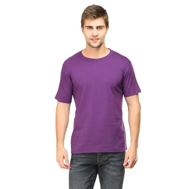 Men's Classic Round Neck Tshirt Purple